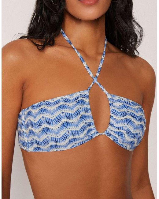 Calzedonia Blue Bandeau Bikini Top Reflection