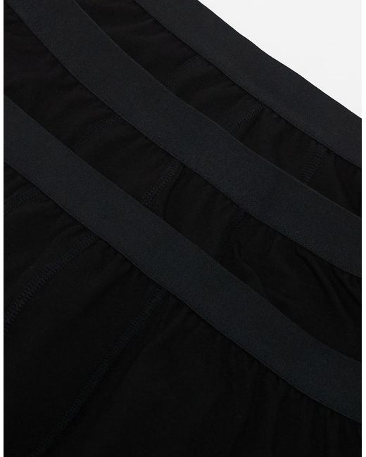 New Look Black 3 Pack Trunks for men