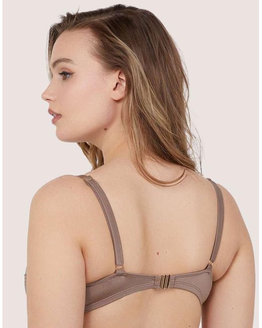 Wolf & Whistle Brown Fuller Bust Ruched Balconette Bikini Top