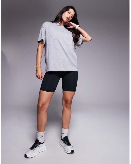 4505 Gray Icon Heavyweight Cotton Oversized T-shirt With Quick Dry Finish