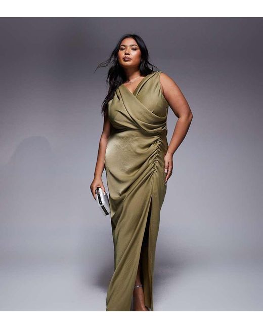green dress curve Plus Size Classic Curve Midi main image 0