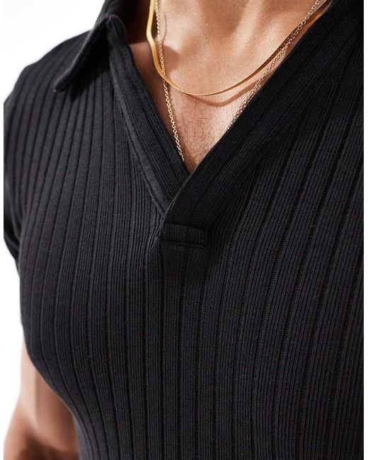 Jack & Jones Muscle Fit Polo in het Black voor heren