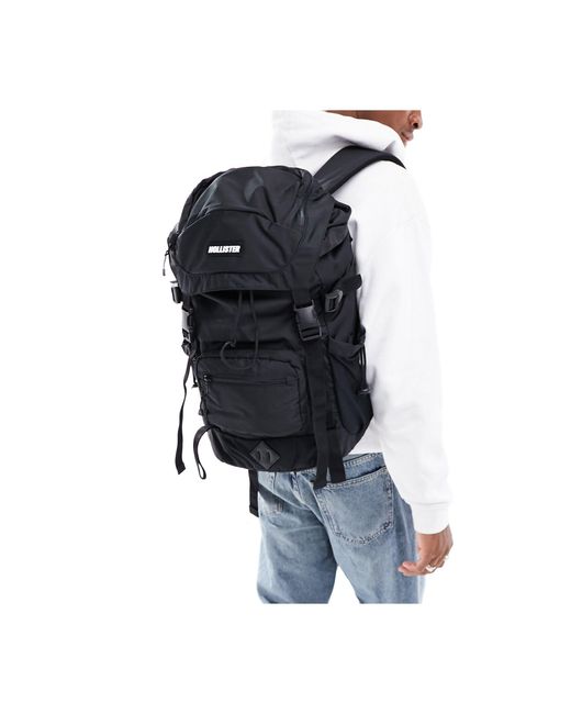 Hollister Black Top Loader Backpack for men