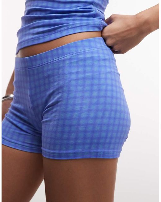 Monki Blue Hotpants Co-ord