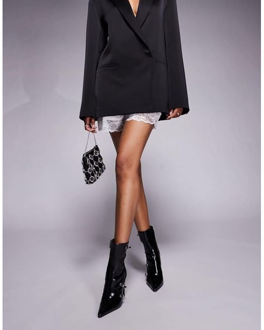 Botines Negros De Caña Alta Con Detalle De Hebillas Fasteneded De Steve Madden de color Black