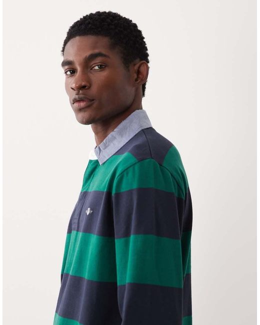 Gant Green Logo Rugby Top