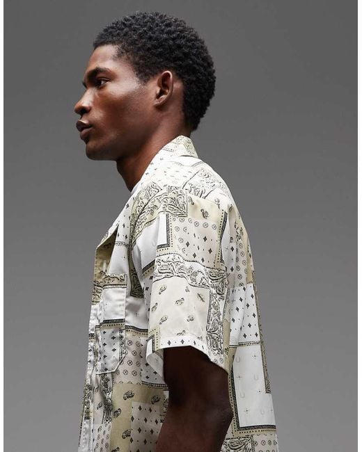 Dickies Gray Glandorf Short Sleeve Patch Shirt for men