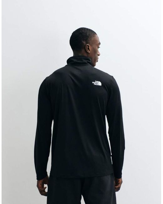 The North Face Black Training 24/7 1/4 Zip Logo Top for men