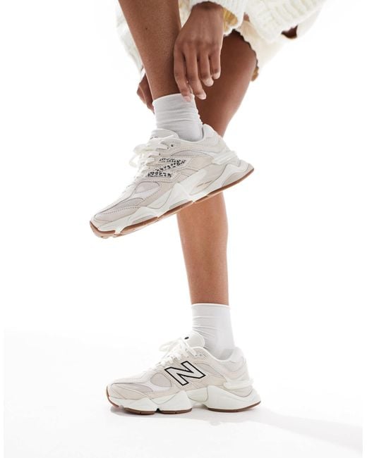New Balance White 9060 Trainers