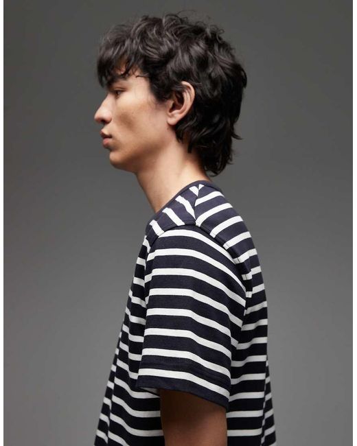 Camiseta A Rayas Azules Y Blancas Extragrande De Tejido Grueso De ARKET de hombre de color Multicolor