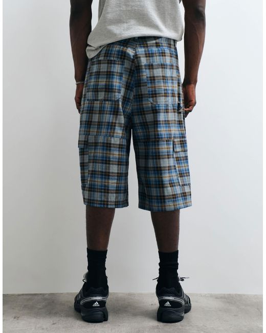 Collusion White Cargo Shorts for men