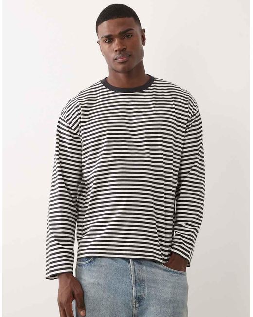 Cotton On Gray Cropped Fit Long Sleeve Top for men