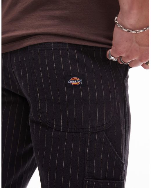 Short style charpentier à fines rayures - et blanc cassé Dickies pour homme en coloris Black