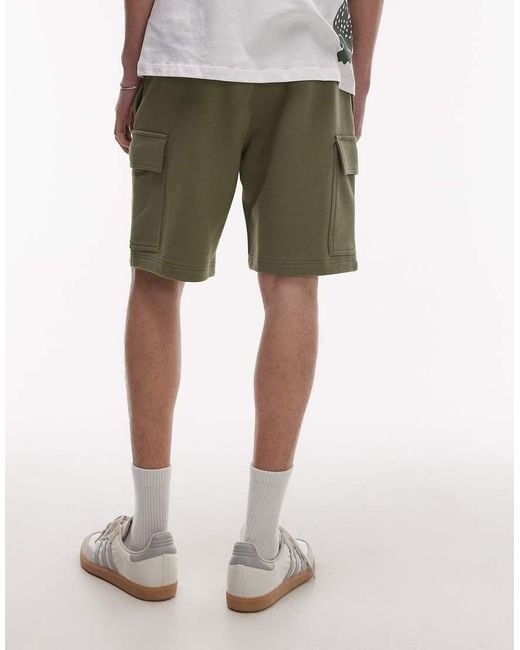 Pantaloncini Cargo Kaki di Lacoste in Natural da Uomo