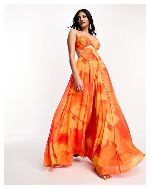 halter formal maxi dress Rhoda White Twist Halter-Neck Cape Maxi Dress – Club L London main image 1