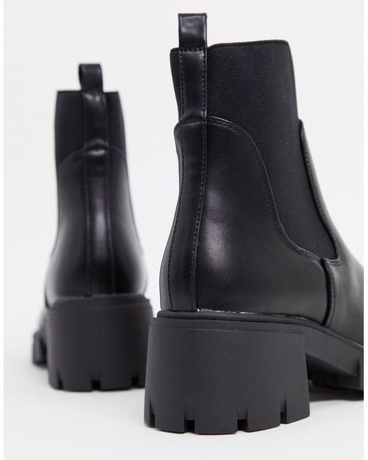 Botines chelsea con suela gruesa en ASOS de color Negro | Lyst