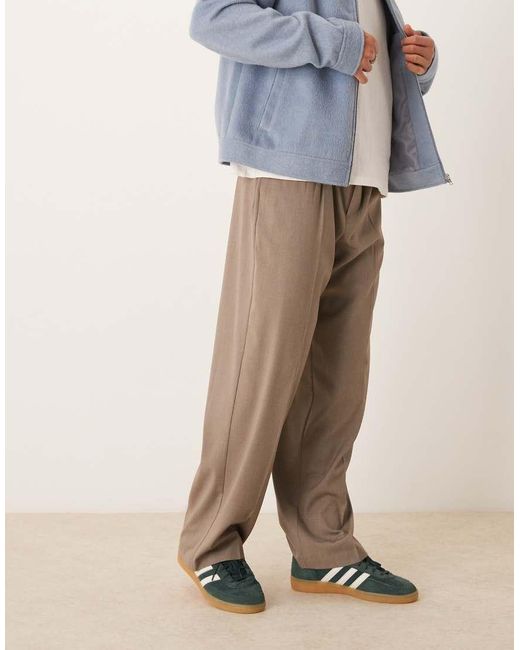 ASOS Multicolor Smart Wide Leg Trousers With Triple Pleats for men