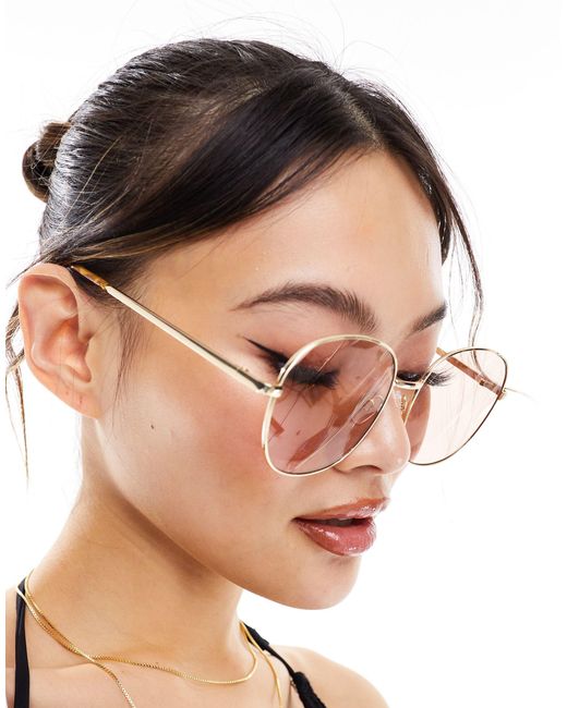 Atria - occhiali da sole oversize rotondi color di Aire in Brown