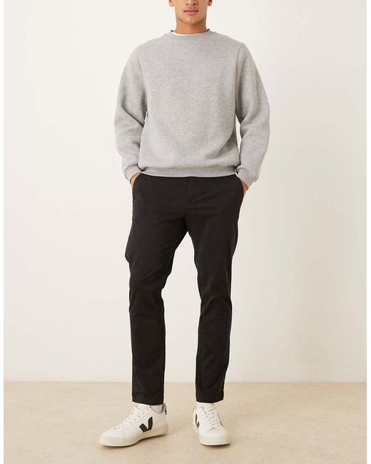 Mango Black Cotton Mix Chino for men