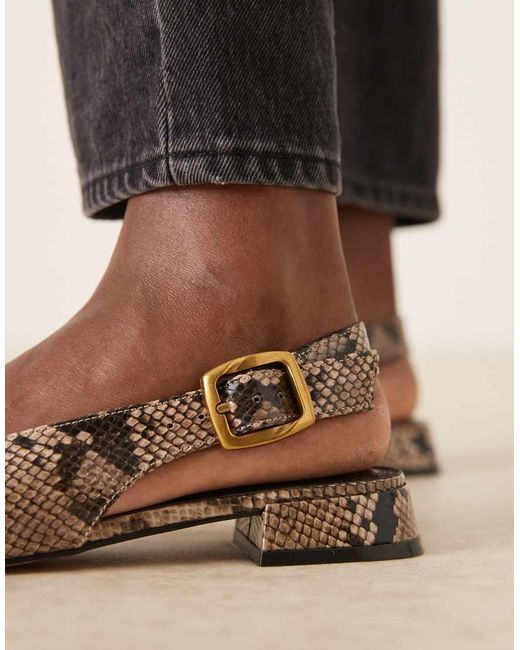 ASOS Black Loretta Chisel Toe Slingback Ballet Shoes