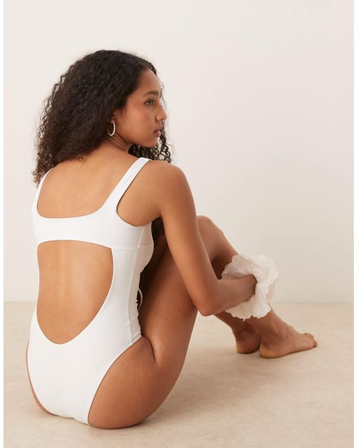 Free Society White Cut Out Swimsuit