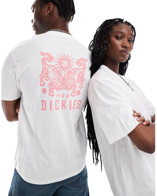 Dickies White Short Sleeve Tiger T-shirt