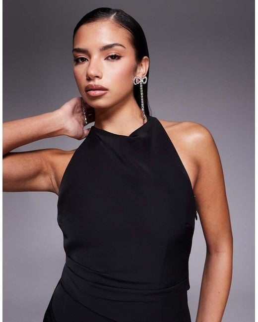 Forever New Blue Structured Halter Neck Mini Dress