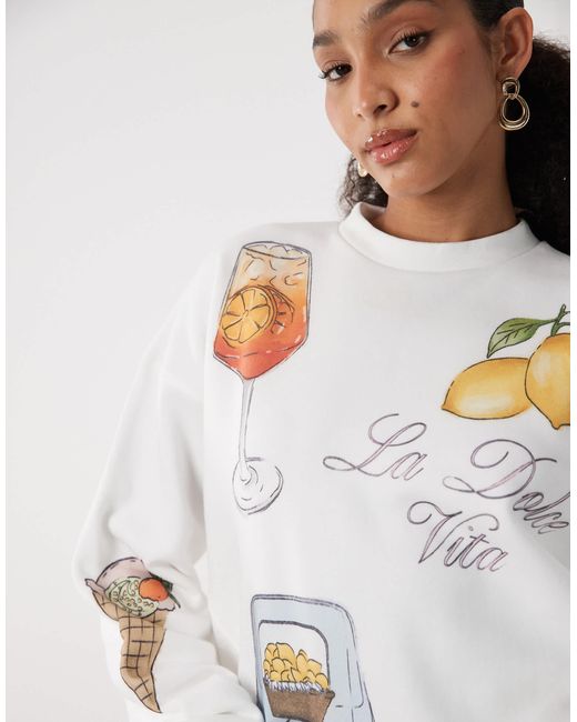 Pull Six Stories en coloris White
