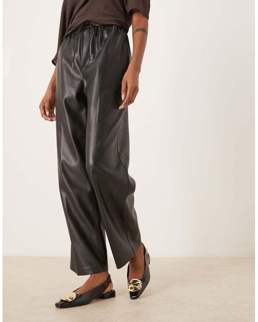ASOS Black Lavish Trim Detail Slingback Ballets