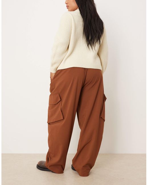 ASOS Natural Curve Tailored Utility Barrel Leg Pants