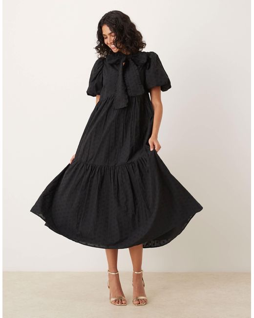 Sister Jane Black Bow Midi Dress for men