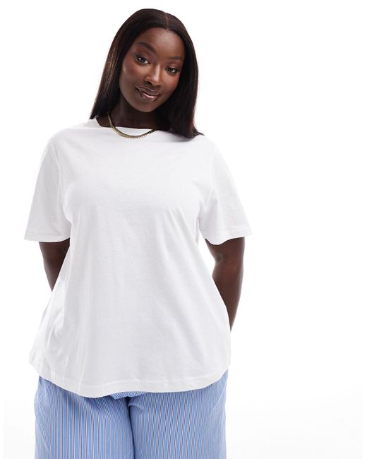 Curve - t-shirt basic bianca di Mango in White