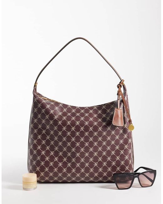Mango Brown Monogram Shoulder Bag