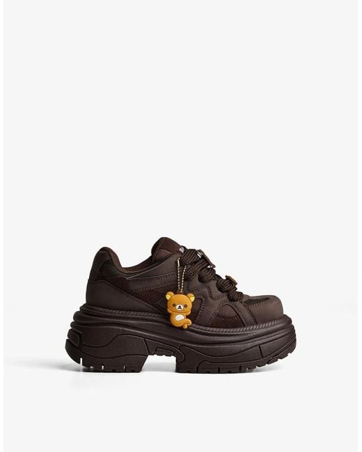 Bershka Black Rilakkuma Platform Trainers