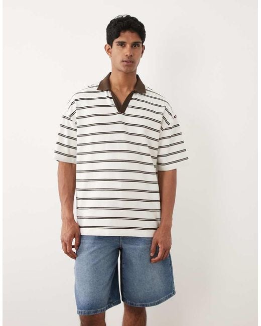 ASOS Multicolor Heavyweight Oversized Polo for men