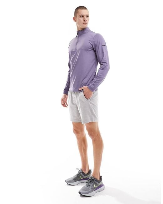 Nike Purple Dri-Fit Victory 1/4 Zip Top for men