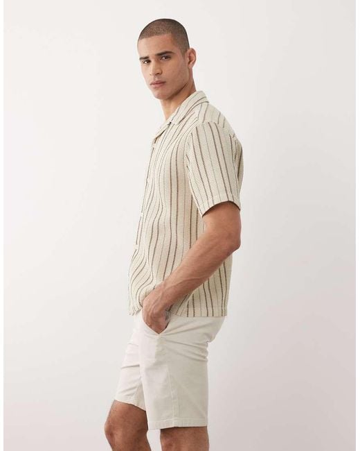ASOS Natural Slim Fit Chino Shorts for men