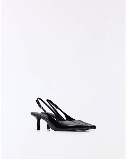 Bershka Blue Kitten Heel Shoes
