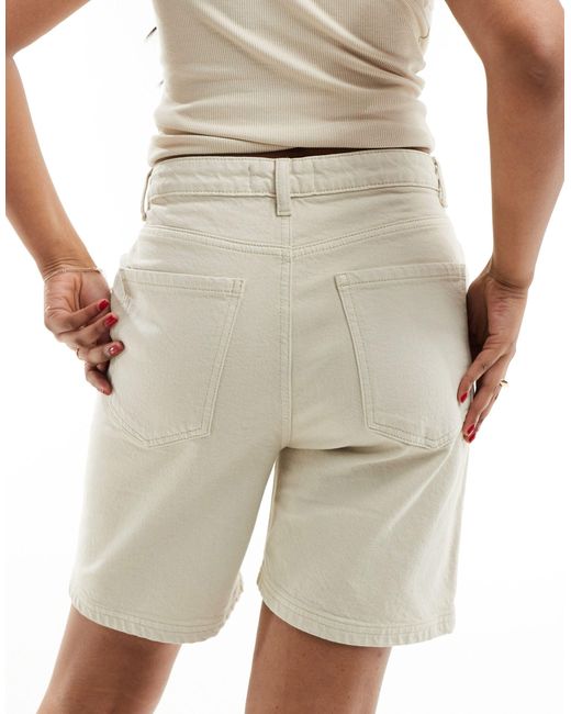 Pantalones cortos vaqueros hueso Threadbare de color White
