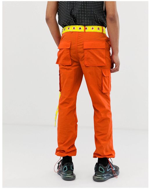 Jaded London Denim Cargo Trousers With 