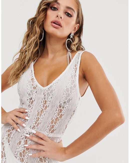 lace beach jumpsuit