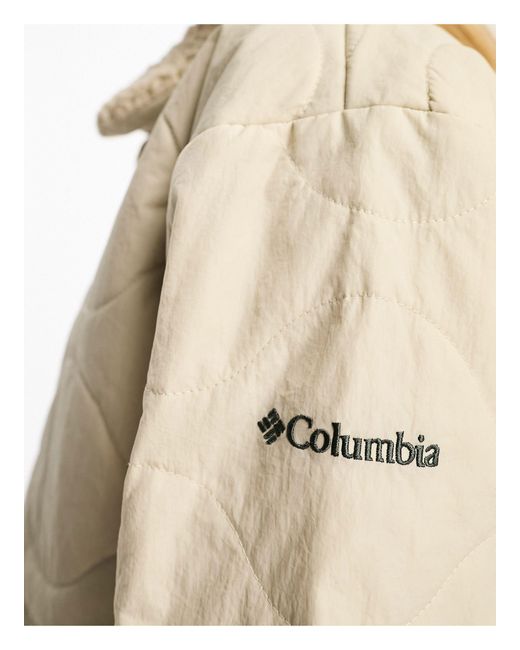 Birchwood - manteau à matelassage losange - taupe Columbia en coloris White
