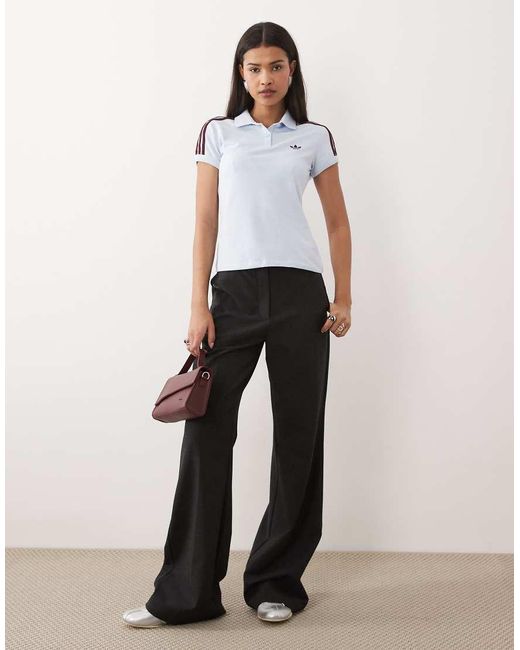 Adidas Originals White 3-Stripes Polo