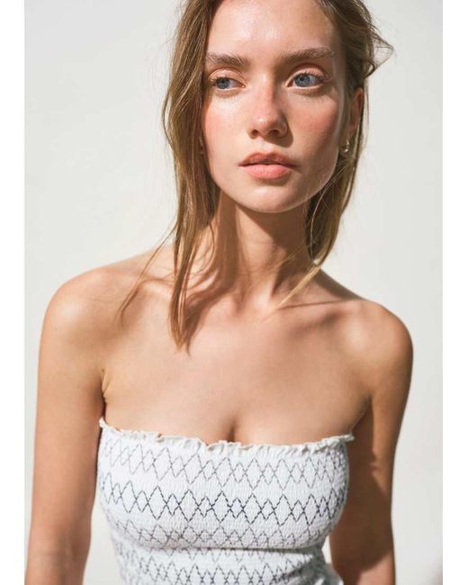 Mango Natural Teen Shir Embroide Strappy Cami Co-ord