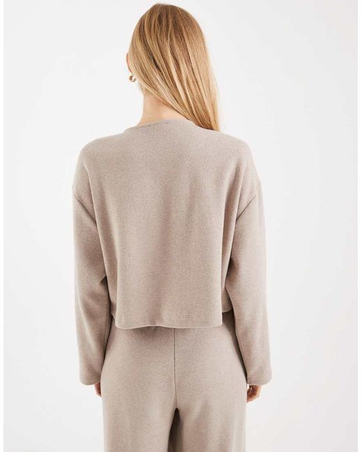 Miss Selfridge Natural Brushed Cardigan Co-ord With Tie Detail