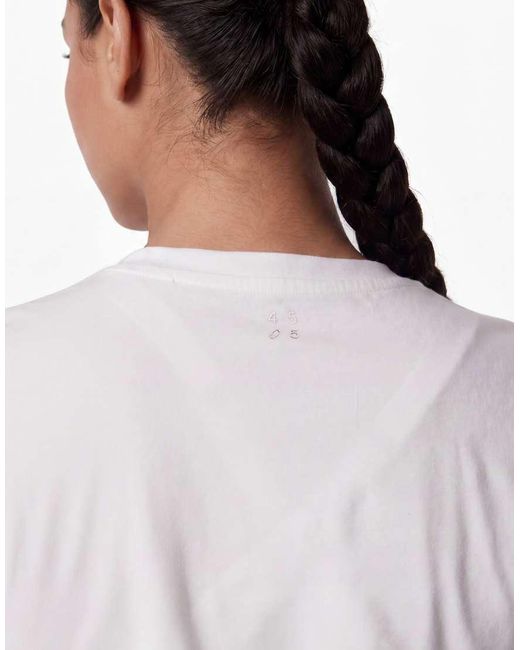 4505 White Curve Fitted Cotton Everyday T-shirt With Quick Dry Finish