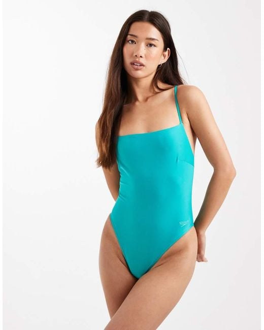 Speedo Blue Adjustable Thinstrap Swimsuit
