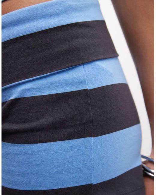 Collusion Blue Fold Over Booty Short