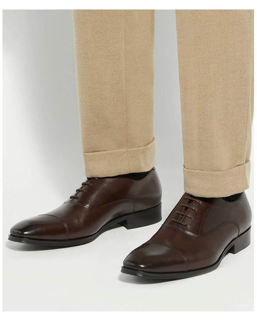 Dune Brown Wide Fit Solver Oxford Shoes for men