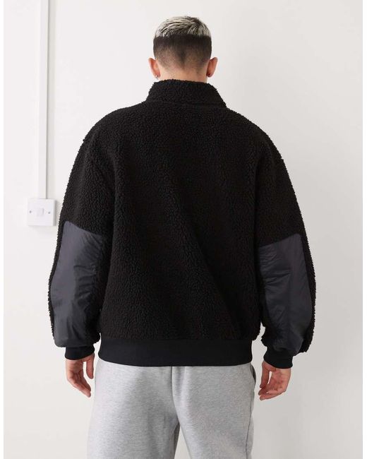 Champion Black Quarter Snap Fleece
